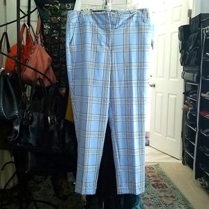 Pants, light blue plaid,  sz 16